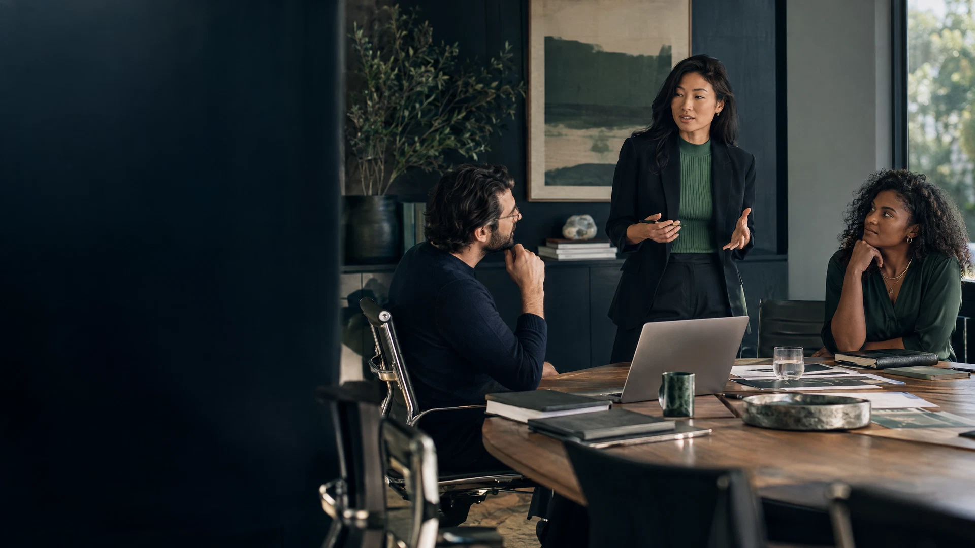 Business advisors collaborating around a table